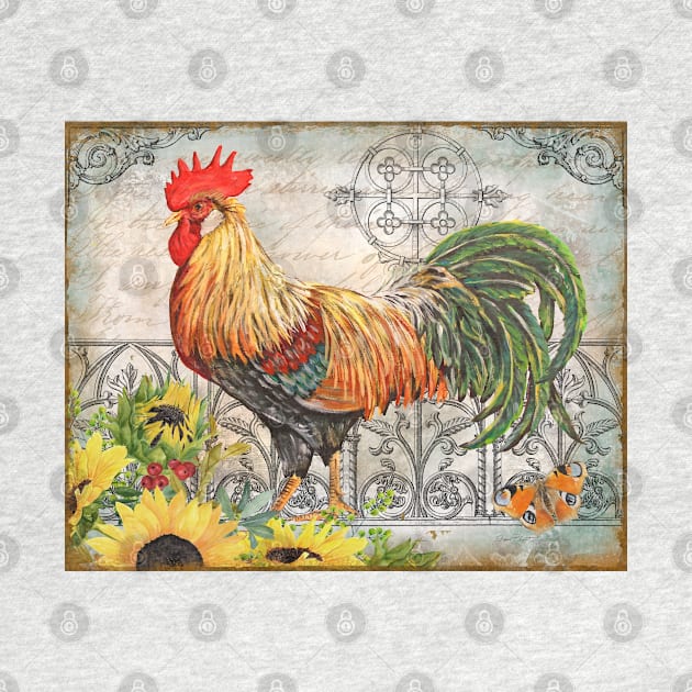 Ironwork Rooster A by Jean Plout Designs